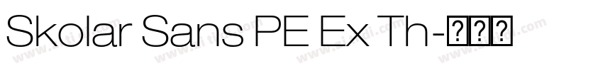 Skolar Sans PE Ex Th字体转换